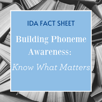Building Phoneme Awareness: Know What Matters