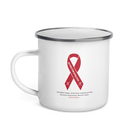 IDA Go Red for Dyslexia Ribbon Enamel Mug